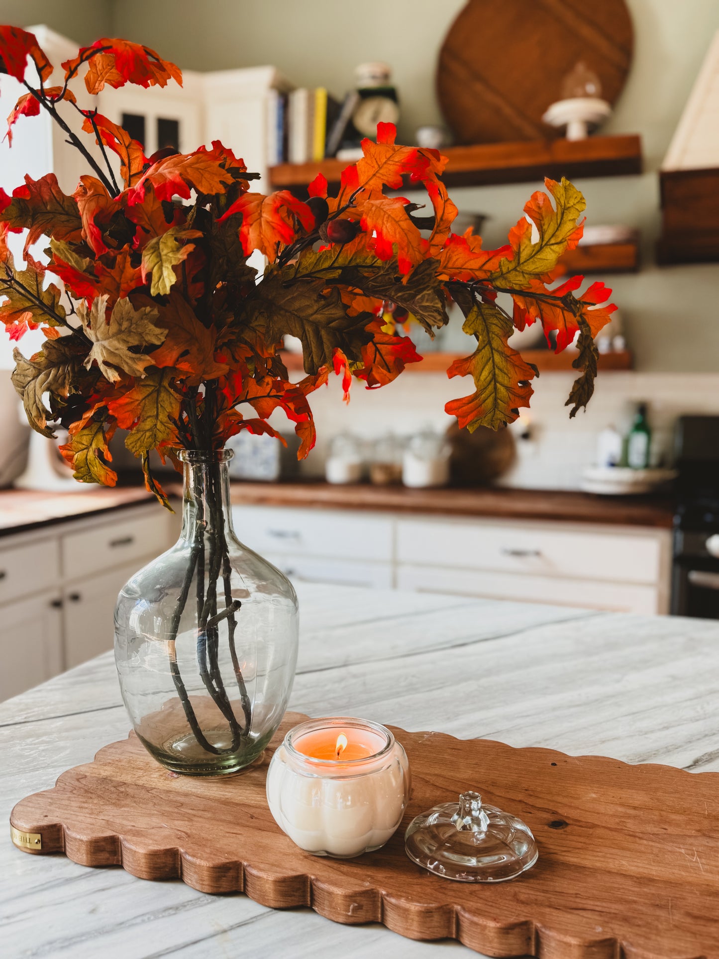 FRIDAY NIGHT FOOTBALL- Clear Glass Pumpkin Jar