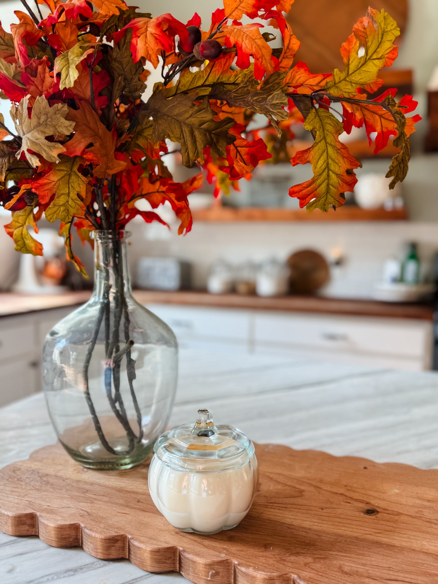 FRIDAY NIGHT FOOTBALL- Clear Glass Pumpkin Jar