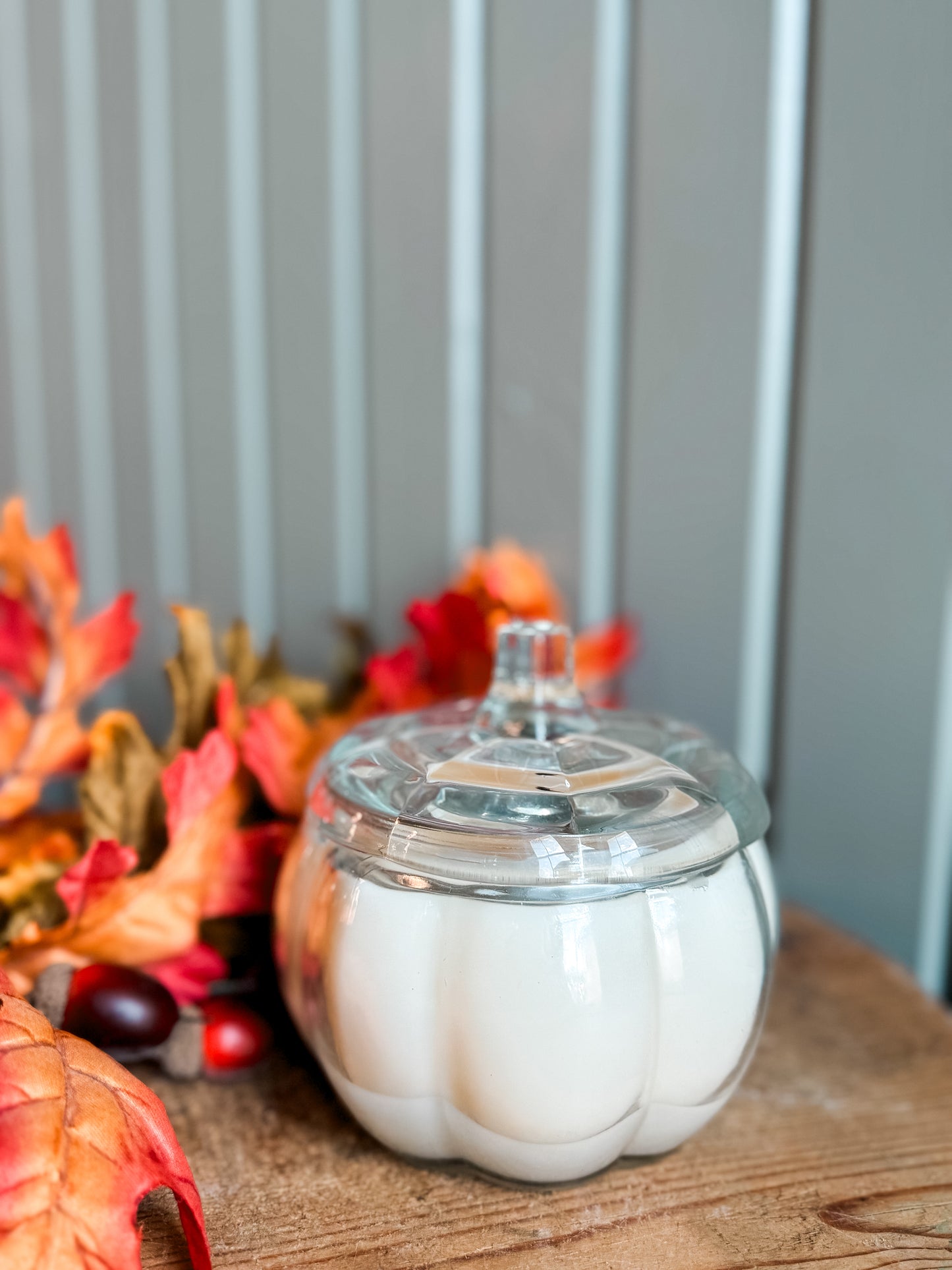 FRIDAY NIGHT FOOTBALL- Clear Glass Pumpkin Jar