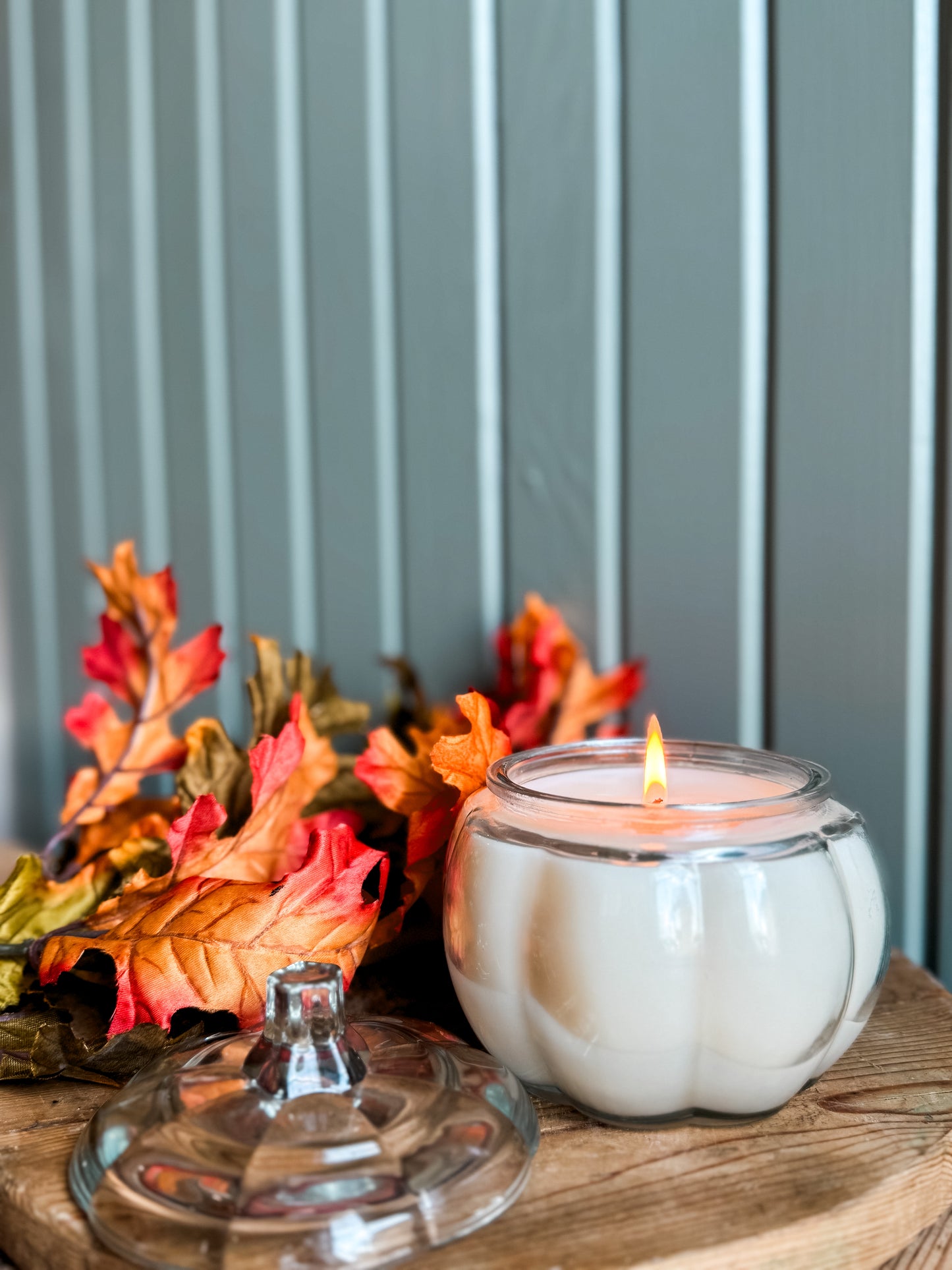 FRIDAY NIGHT FOOTBALL- Clear Glass Pumpkin Jar