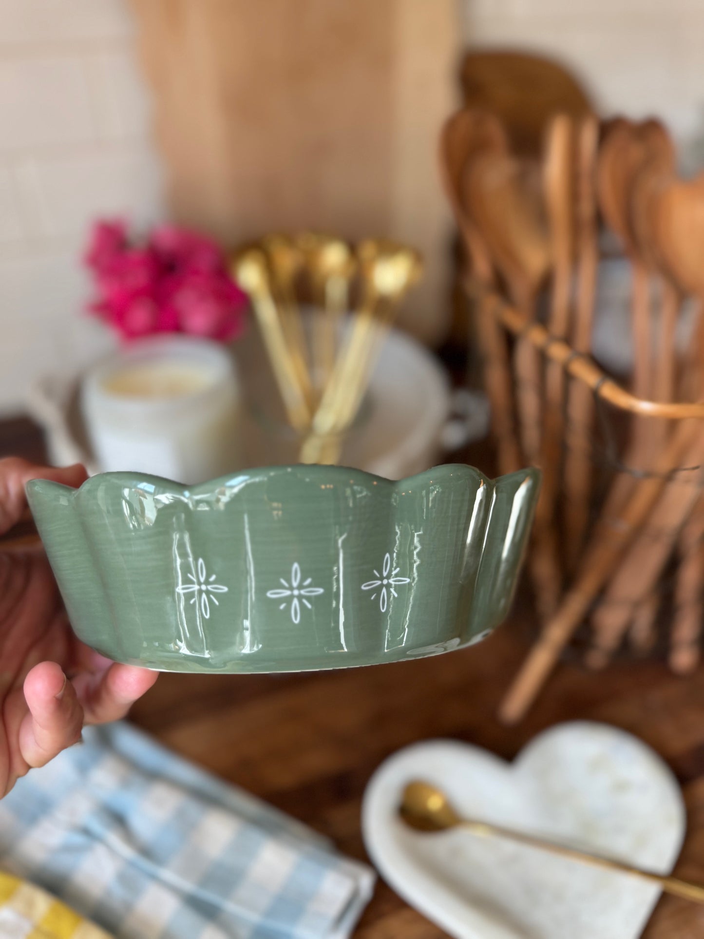 Heart Marble Dish- 6 inch