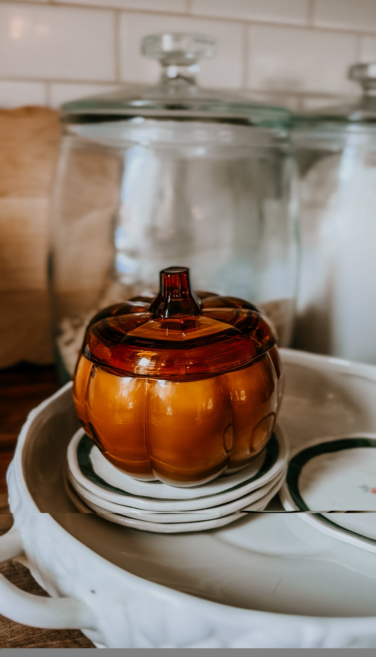 FRIDAY NIGHT FOOTBALL- Amber Pumpkin Jar