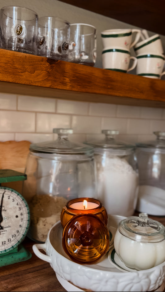 FRIDAY NIGHT FOOTBALL- Amber Pumpkin Jar