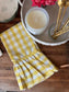 Yellow Ruffled Gingham Dish Towel