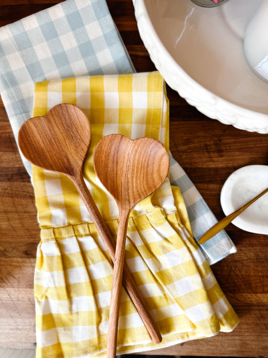 Large Wooden Heart Shaped Spoon