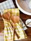 Yellow Ruffled Gingham Dish Towel