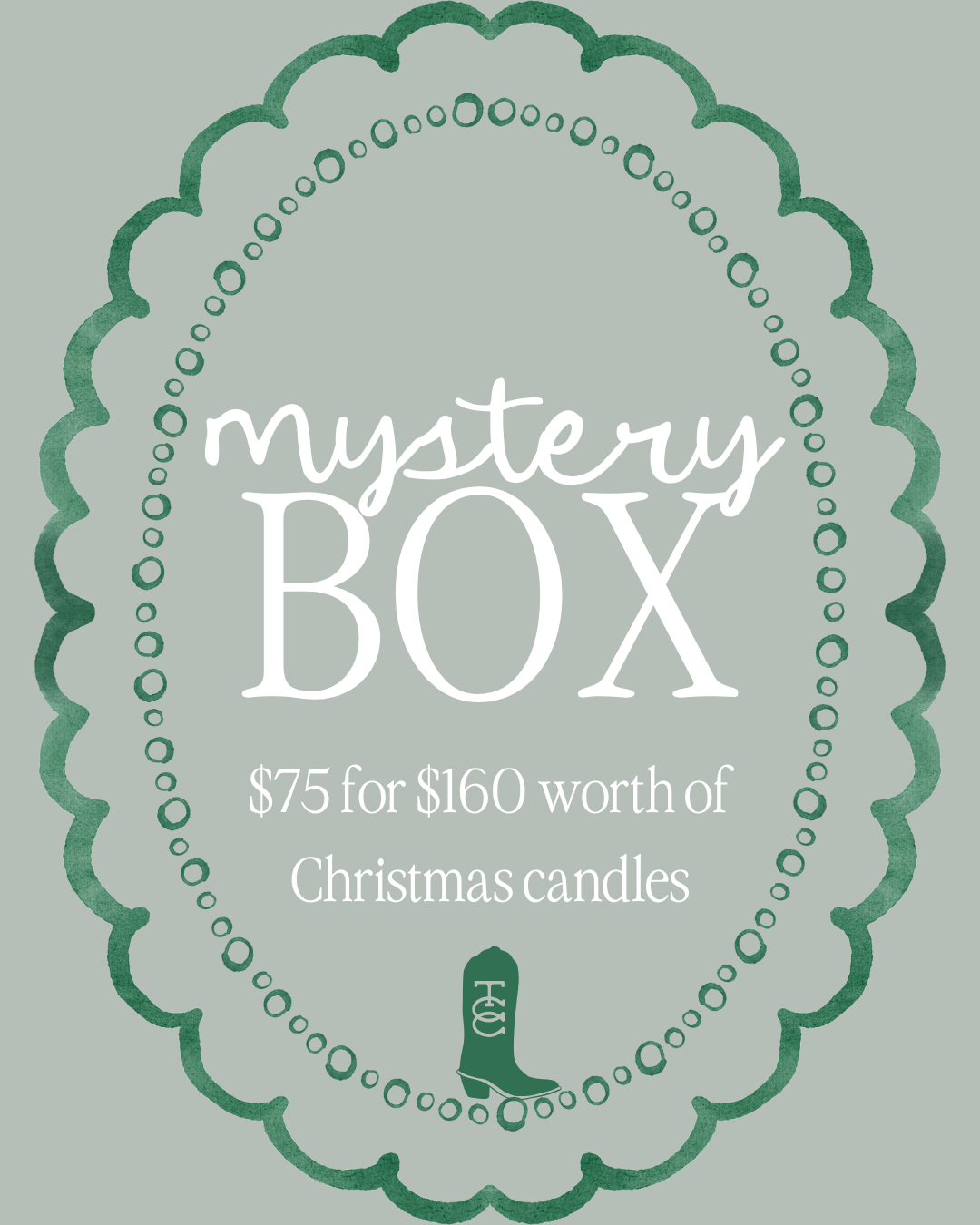 Mystery Box of Christmas Candles ($160 value)